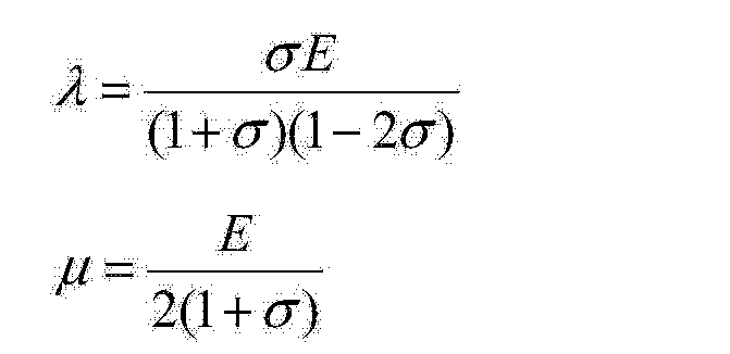 [0059] 按照以下公式,根據求取的楊氏模量和泊松比,計算得到所述目的