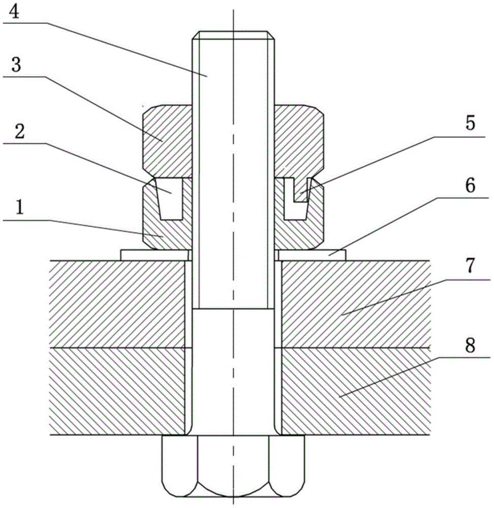 cn209067641u_一种带弹性凸起螺母与环槽螺母组成的双螺母防松螺栓组