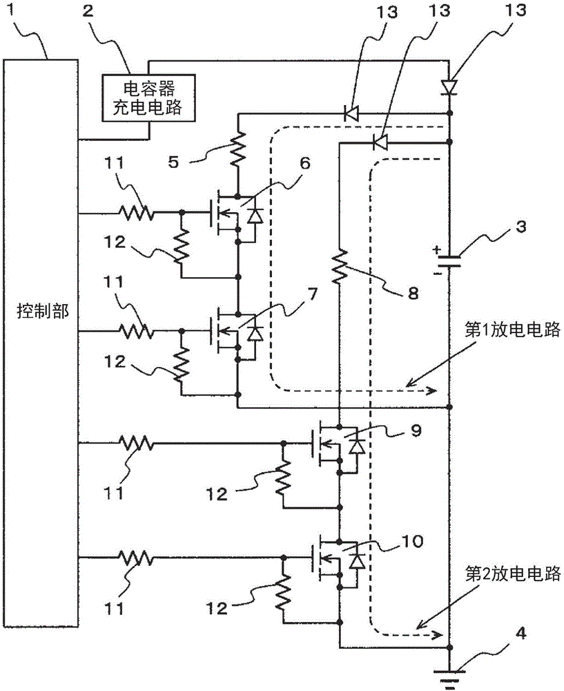 cn109643991a_电容器的放电电路