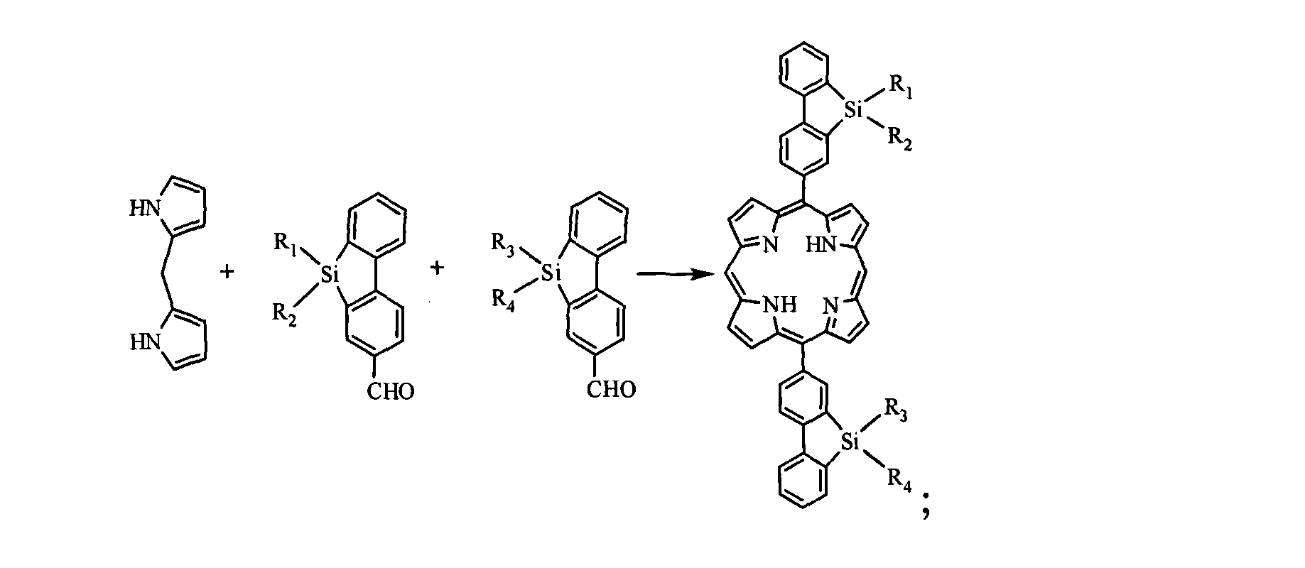 金属卟啉蒽有机半导体材料及其制备方法和应用