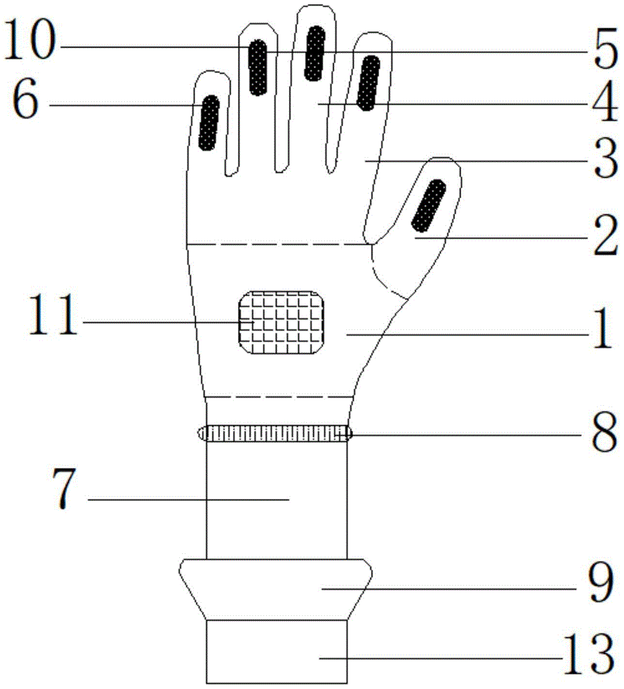 cn209059432u_一种防止液体侧流的医用手套