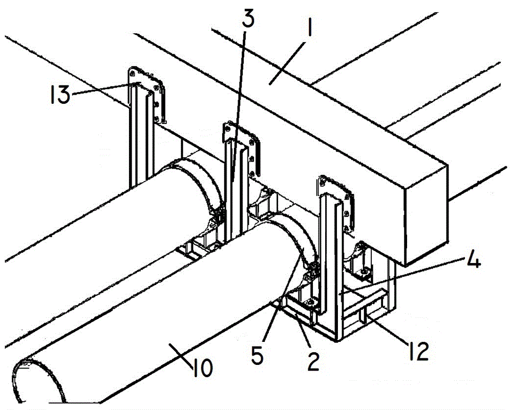 cn209523480u_一种并排抱结构梁组合固定支架构造有效
