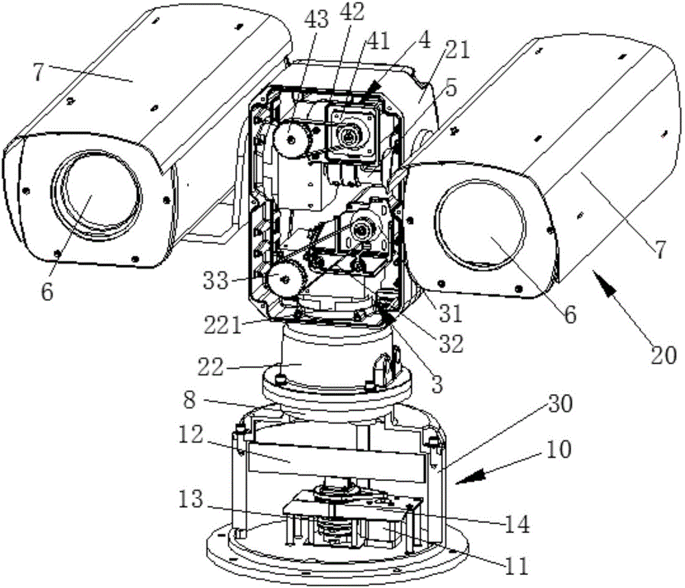 cn208754441u_监控用一体式雷达云台