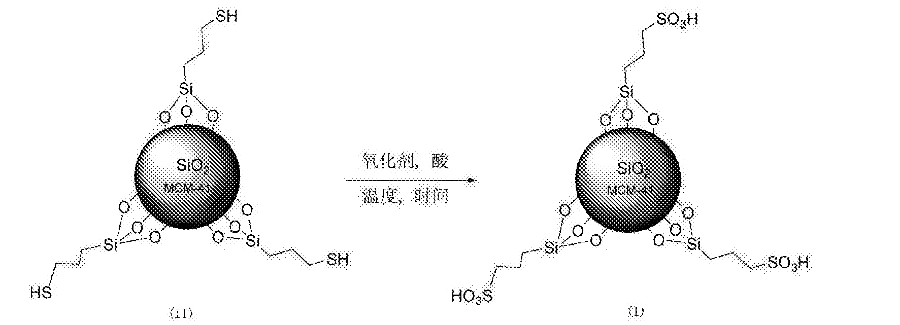 步骤⑴中羟基与三甲氧基硅烷易制备,重点在于优化得到结构式如⑴所 示