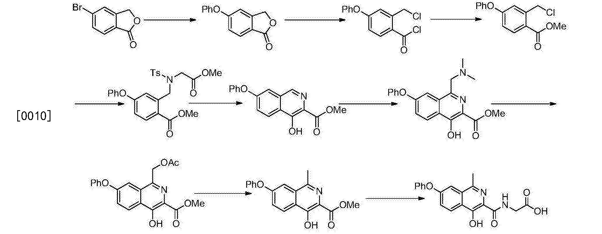 合成了新中间 体4-羟基-7-苯氧基异喹啉-3-羧酸酯,然后与四甲基甲烷二