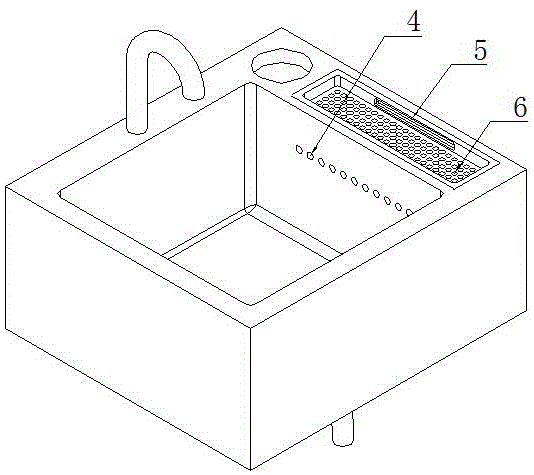 cn208909957u_一种带滤水凹槽的洗菜池