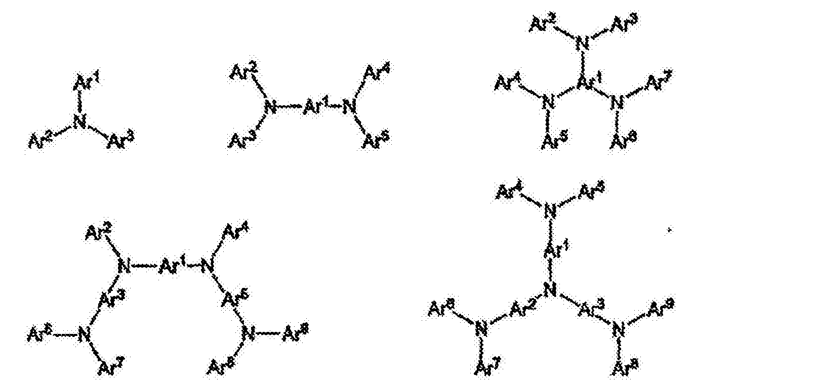 由芳香族烃环状化合物组成的群,例如苯, 联苯,三联苯,苯并菲,萘,蒽,葩
