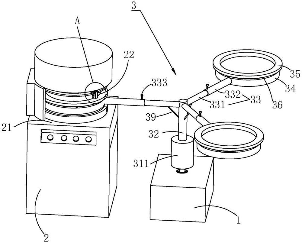 cn209711269u_一种面团分割滚圆机进料装置有效