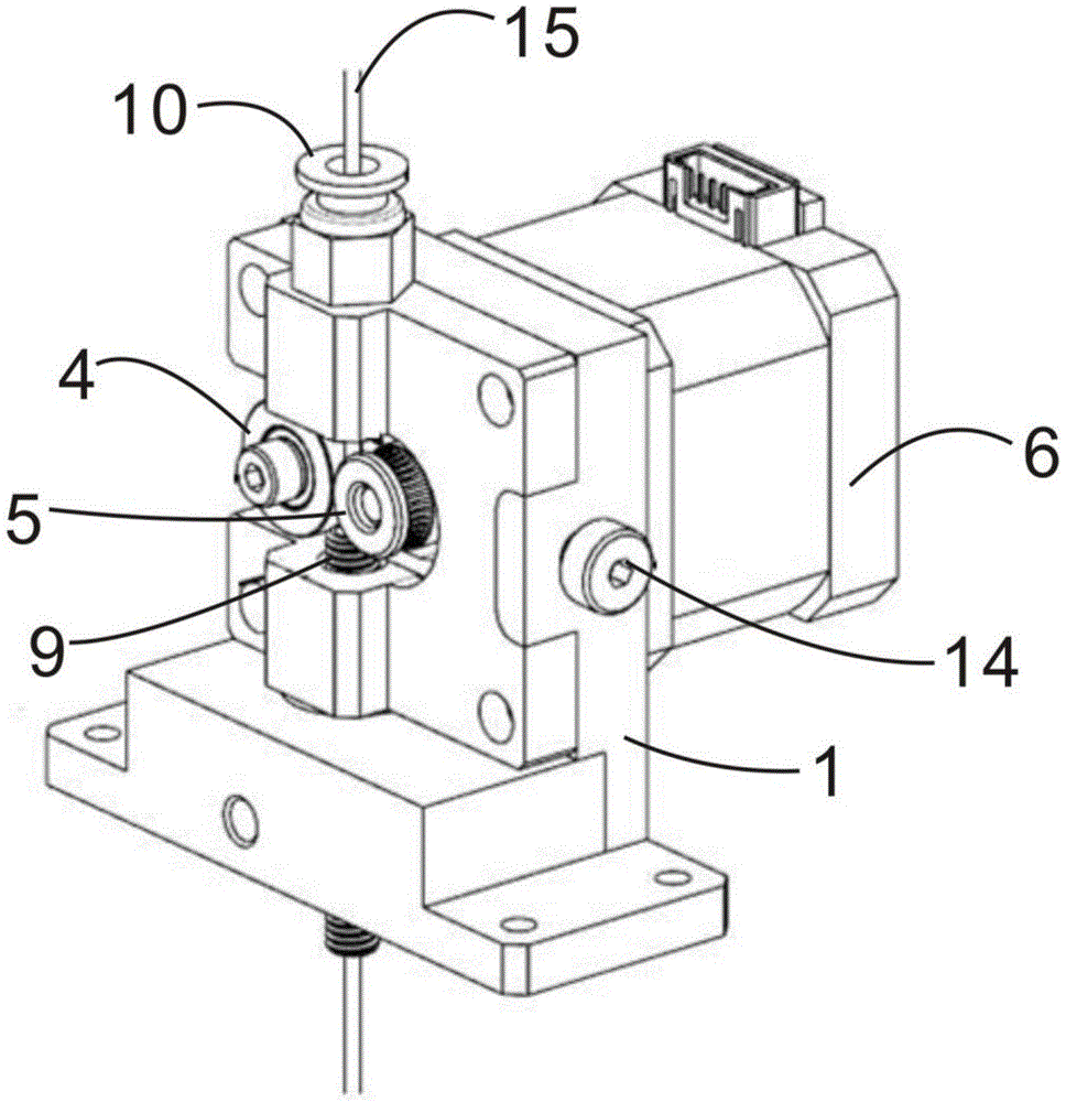 cn209718621u_一种用于3d打印供料系统的送丝机构有效
