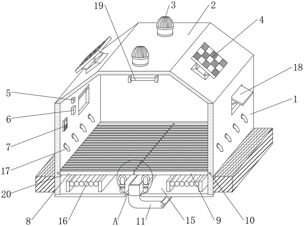 cn208956683u_一种散养土鸡的防病鸡舍