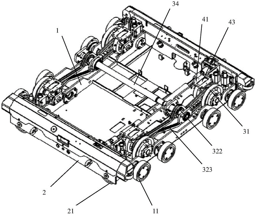一种具有顶升平台的行走小车