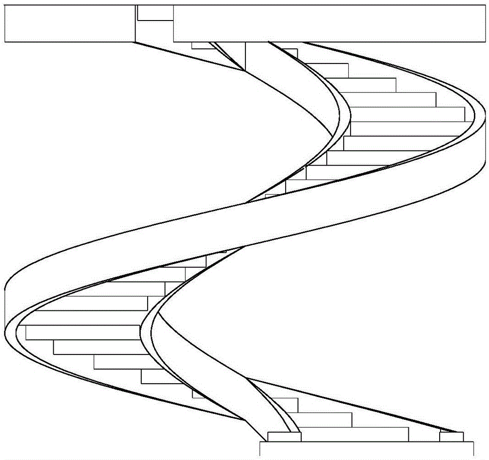 旋转楼梯简单画法图片