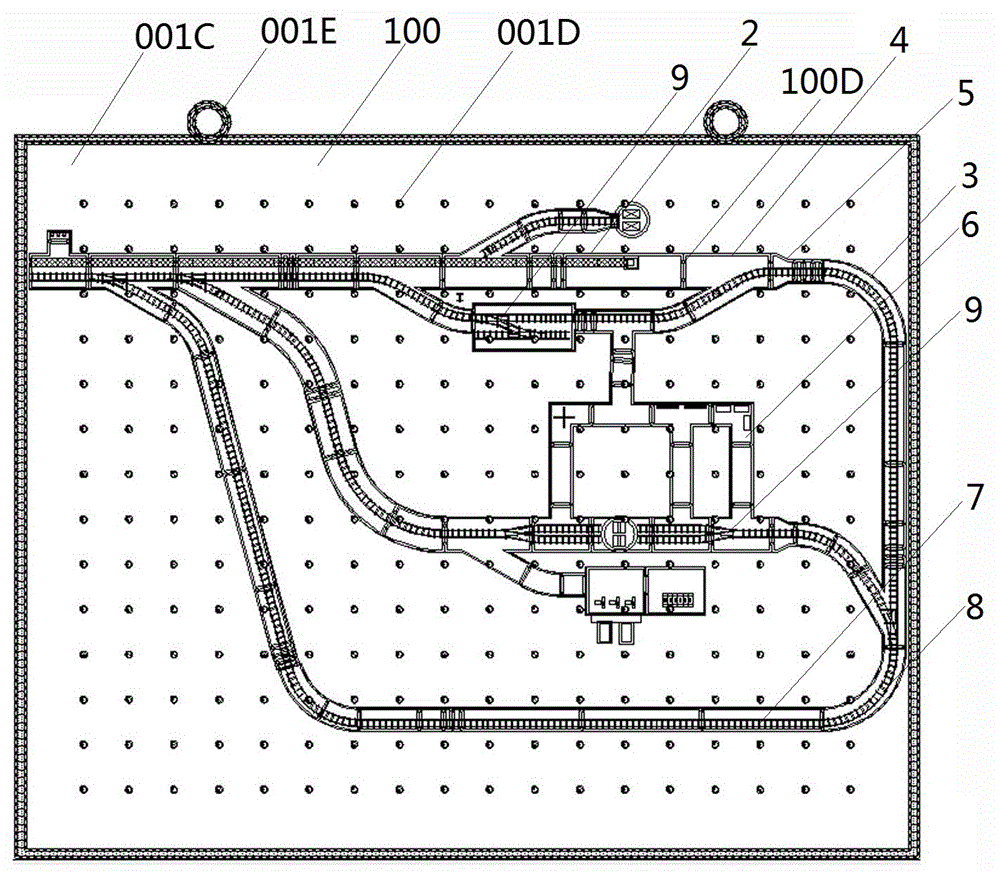 cn209674677u_基于磁吸定位的快速组合式井底车场模型教具