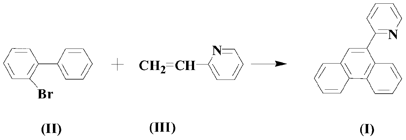 使得反应器内为氮气氛围;然后加入100mmol上式(ii)化合物2-溴联苯,300