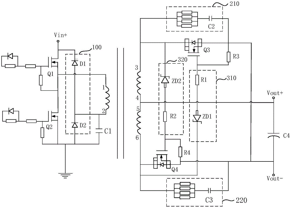 半桥自驱同步整流电路及开关电源