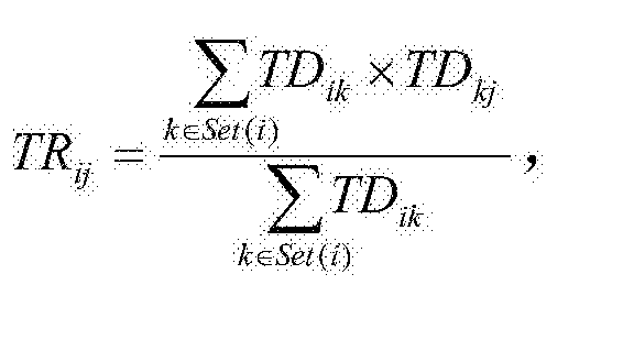 觀測節點i的關聯節點中與j節點有過交互且其直接信任值滿足tdlks Φ的