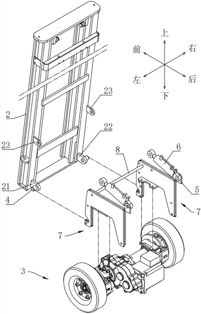 cn208561598u_电动叉车门架倾角调节装置有效