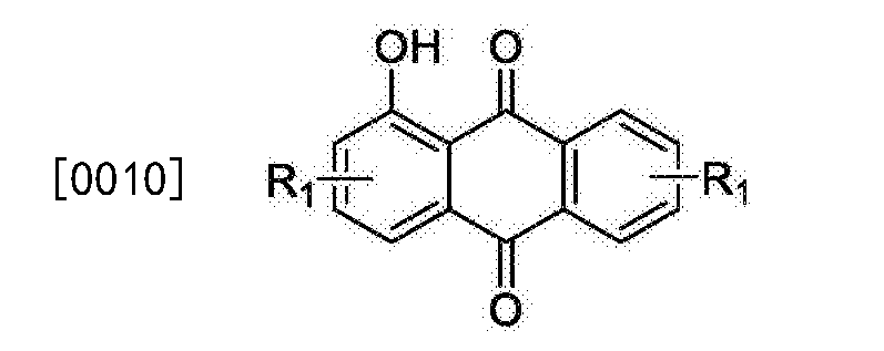 [0007] 以1-羟基蒽醌类化合物为起始原料,在离子液体中与β_酮酸酯经
